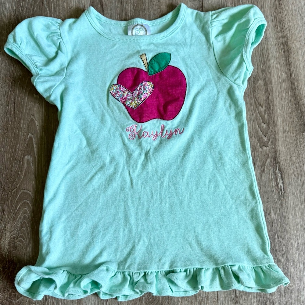Kids Mint Green Ruffle Shirt